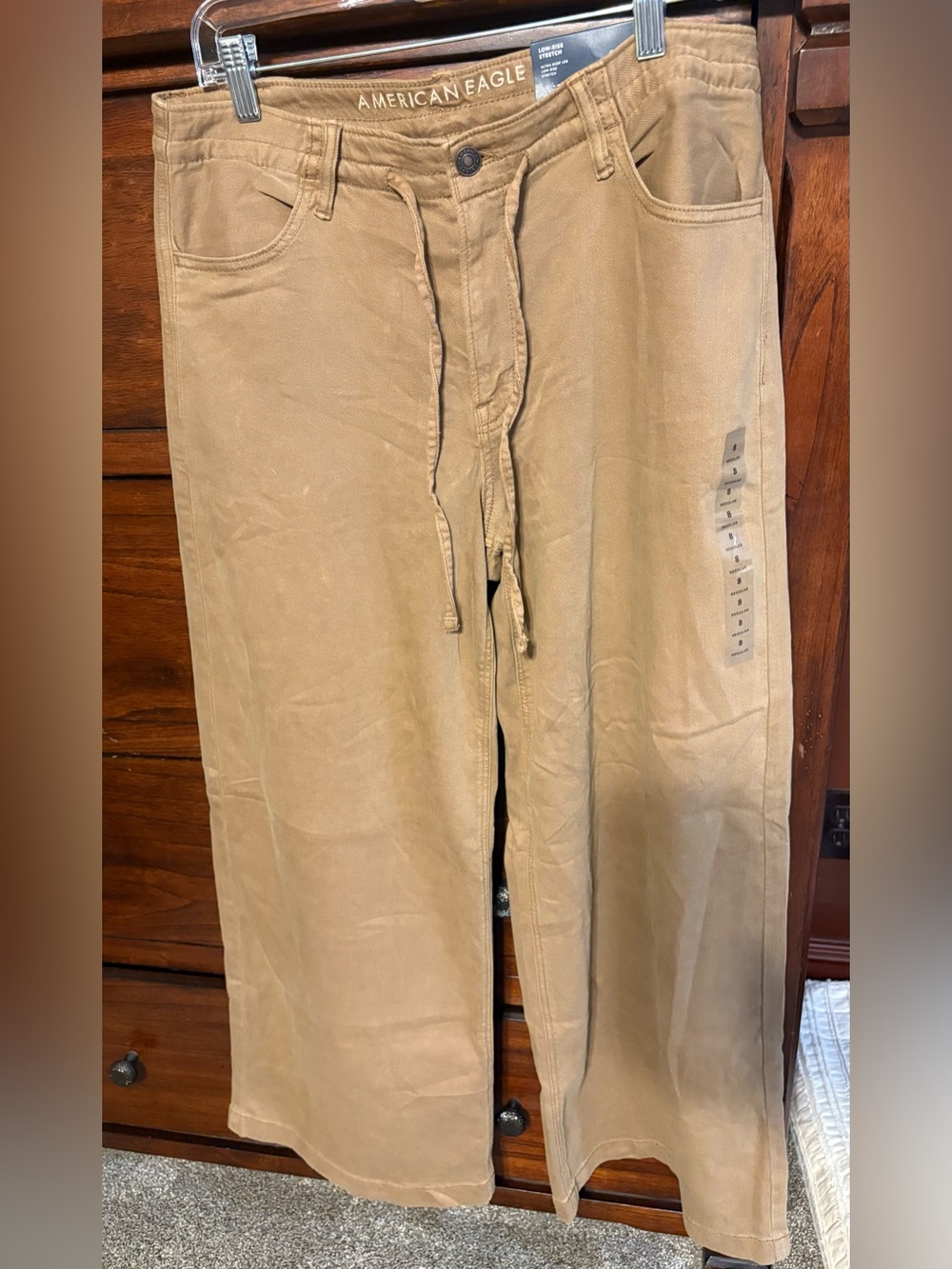 AE Ultra Wide Leg Low Rise Drawstring Pants - Picture 2 of 4
